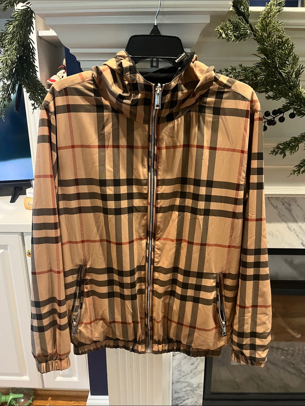 Burberry Brit Reversible Nova Check Hooded Jacket